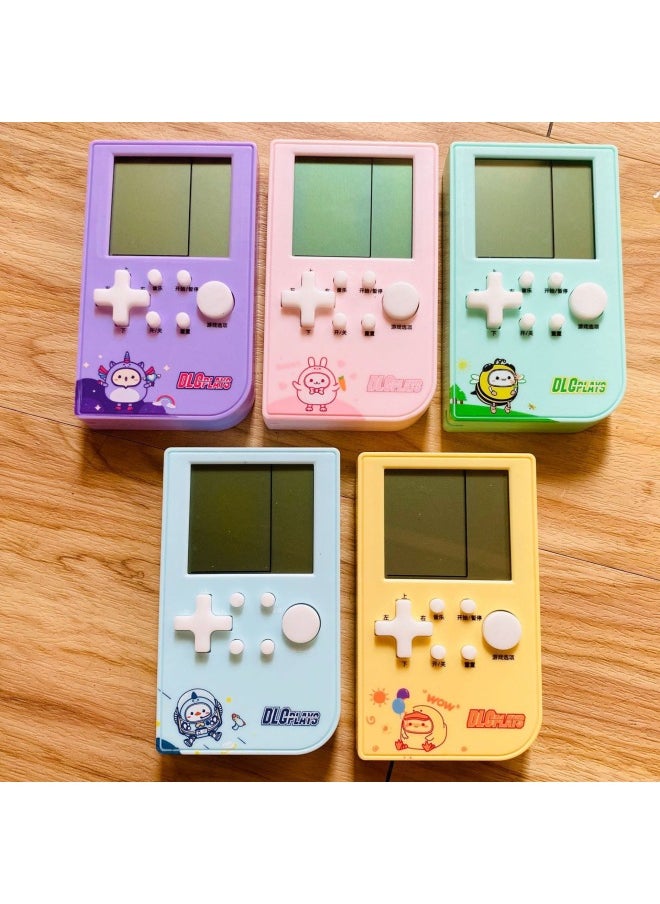 Mini Handheld Game Machine Nostalgic Small Vintage Vintage Keychain Russian Square Machine Toy-Model:3 Inch Screen Purple B