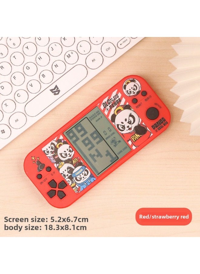 Mini Handheld Game Machine Nostalgic Small Vintage Vintage Keychain Russian Square Machine Toy-Model:4.1 Inch Screen Horizontal Red F