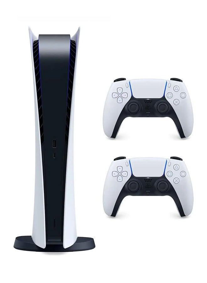 PlayStation 5 Digital Edition Console + White Dualsense Wireless Controller