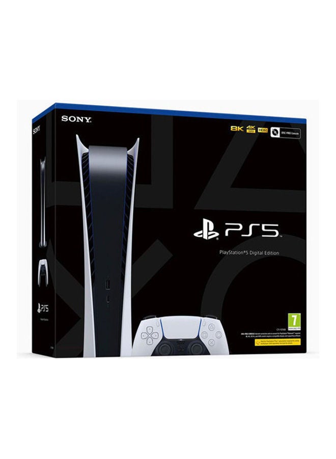 PlayStation 5 Digital Edition Console + White Dualsense Wireless Controller