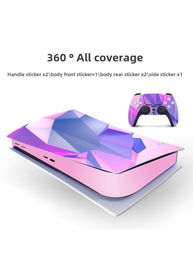 For Sony Ps5 Game Console Sticker Protective Film Cartoon Ps5 Sticker Ps5 Optical Drive Version Sticker Ps5 Sticker-Color:PS5 Digital Version Shot Here