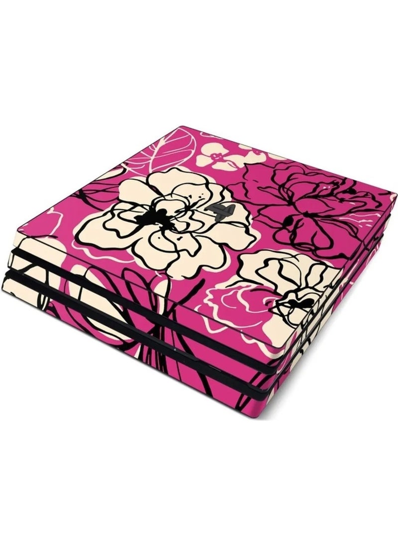 Kt Group Lilies Playstation 4 Pro Sticker Covering