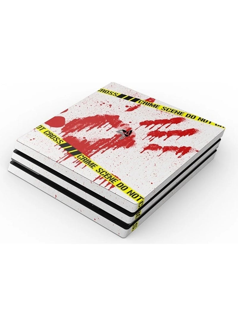 Crime Scene Playstation 4 Pro Sticker Covering