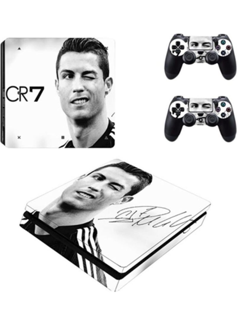 Kt Decoration Cr7 Playstation 4 Slim Case Sticker Covering