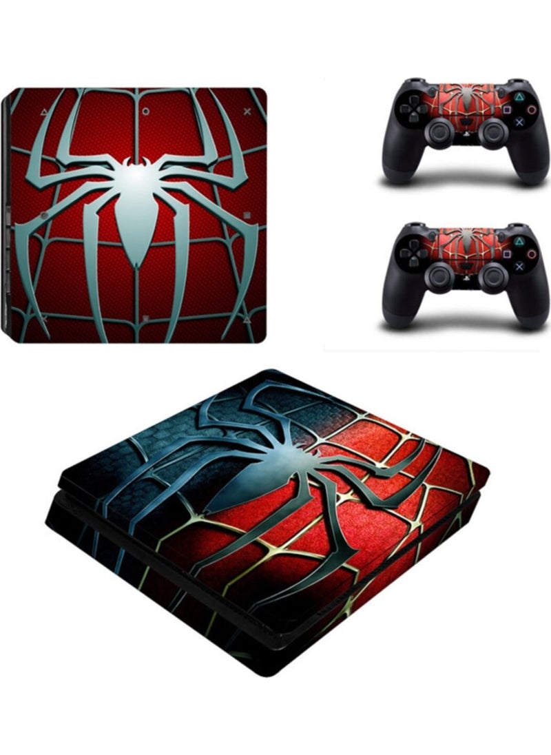 Kt Decoration Spiderman Logo Playstation 4 Slim Case Sticker Covering-04