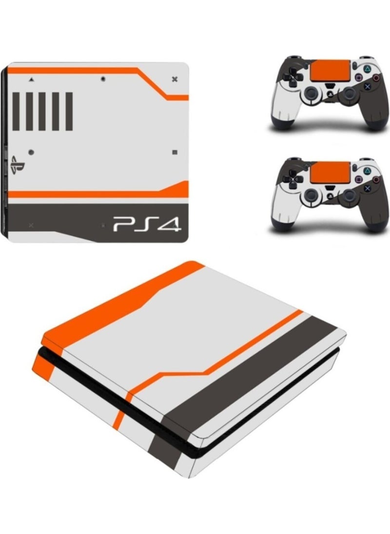 Kt Decoration Modern Lines Playstation 4 Slim Case Sticker Covering