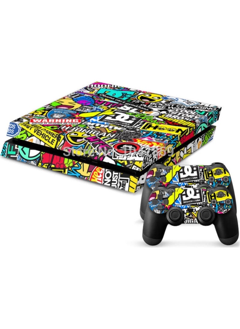 Kt Decoration Sticker Bomb Playstation 4 Fat Case Sticker Covering