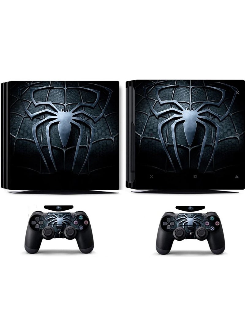 Black Spider Playstation 4 Pro Full Sticker Covering