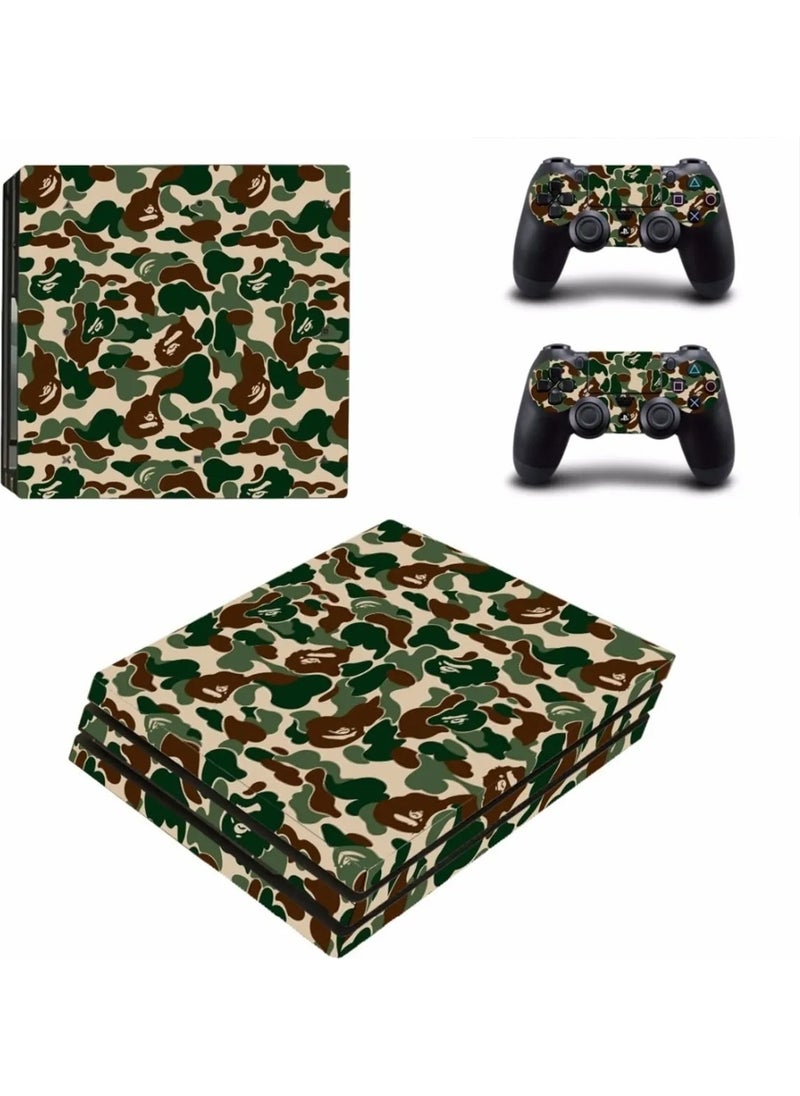 Camouflage Playstation 4 Pro Full Sticker Covering