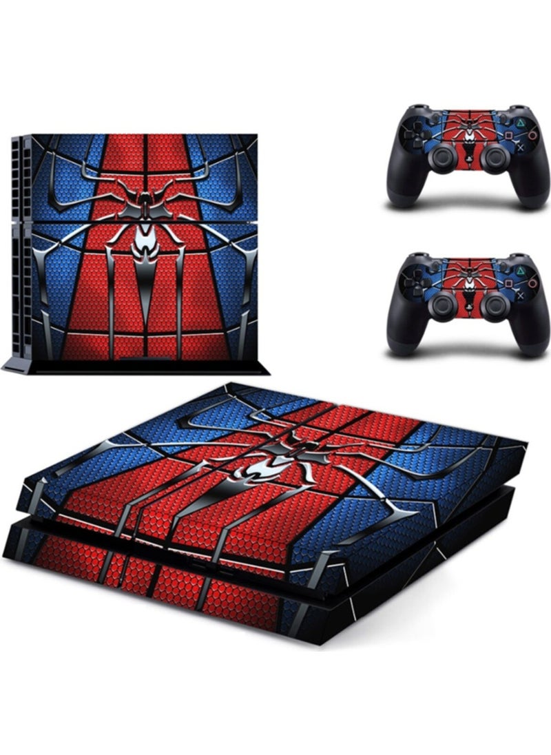 Kt Decoration Spiderman Logo Playstation 4 Fat Sticker Covering Sp-01