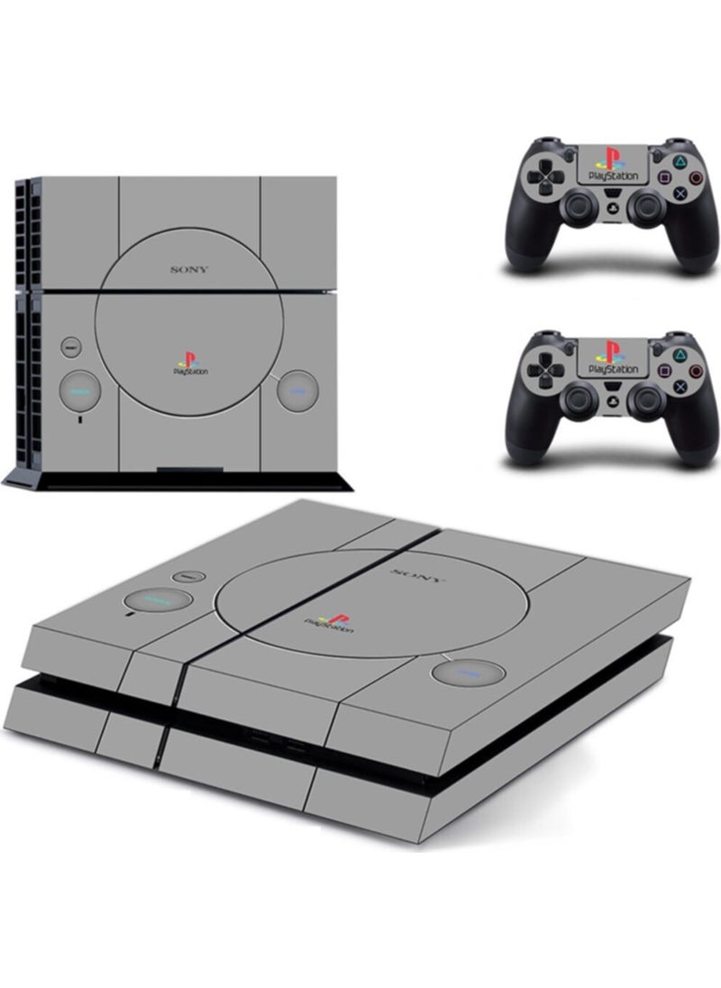 Kt Decoration Playstation 4 Logo Gray Background Fat Modern Sticker Covering Set