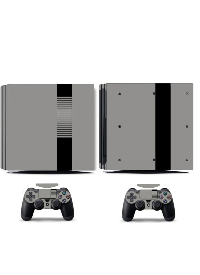 Retro Lines Playstation 4 Pro Full Sticker Covering