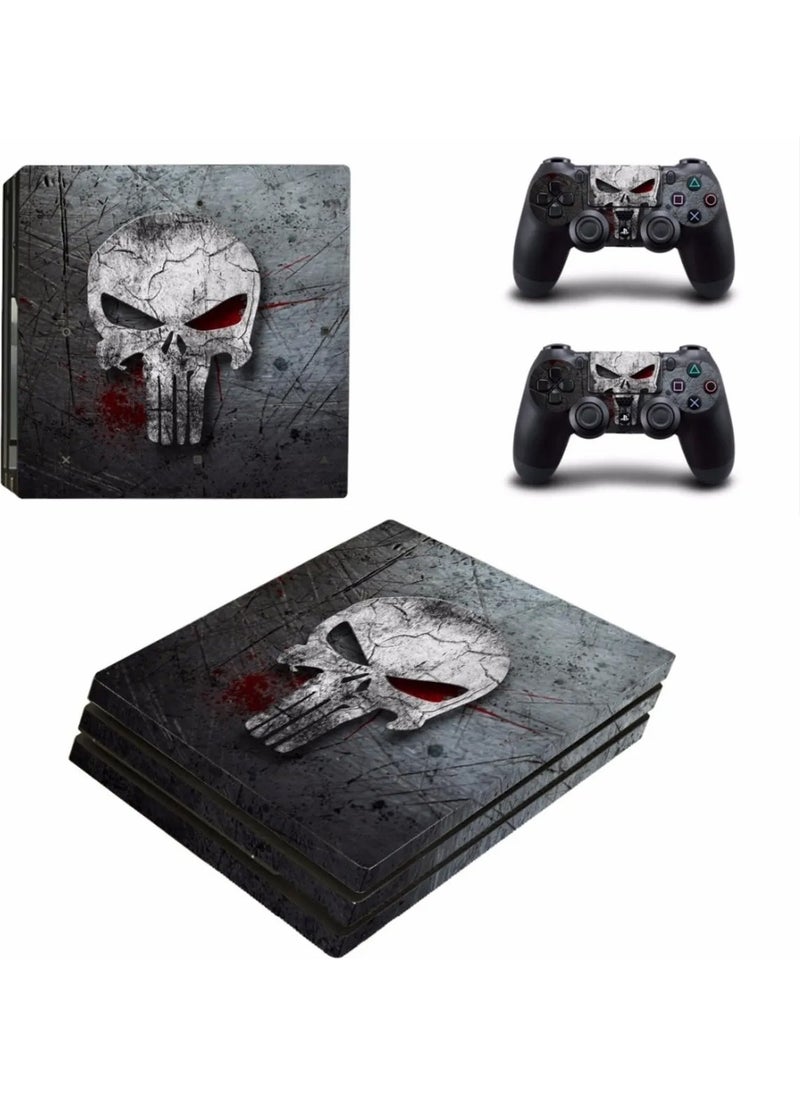 Punisher Logo Playstation 4 Pro Full Sticker Covering