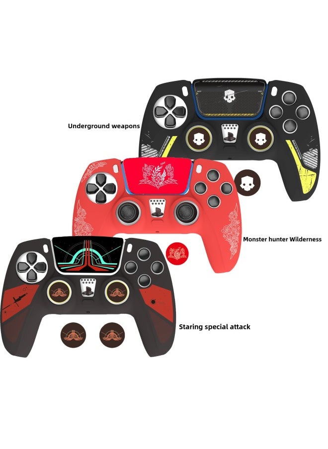 PS5 Silicone Case PS5 Game Theme Handle Silicone Protective Case PS5 Handle Protective Case PS5 Accessories Case-Product Color:Lightning Man