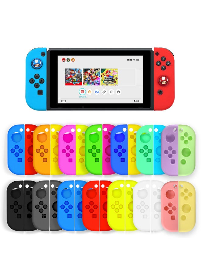 Nintendo Switch Joycon Silicone Case Switch Handle Protective Case Switch Silicone Case-Product Color:Purple + Bright Yellow GNS-253-012