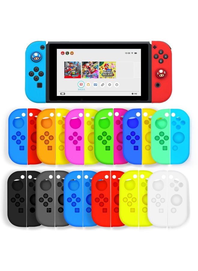 Nintendo Switch Joycon Silicone Case Switch Handle Protective Case Switch Silicone Case-Product Color:Purple + Orange GNS-253-020
