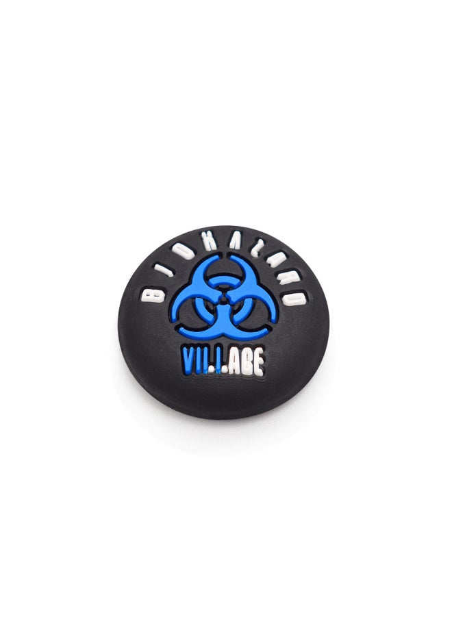Silicone Cap For Ps4/ps5 Game Controller 3d Joystick Button Cap Xbox Gamepad Silicone Cover-Product Color:GP5-4-052 Black Background Blue Biochemical Crisis