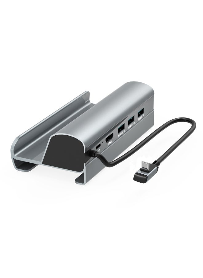 Steam Deck Game Console Docking Station 60hz Type C Expansion Dock Gaming Console Accessories-Product Color:HC-86A(PD60W +3usb3.0 + HDMI4K 60Hz + Gigabit) Gray