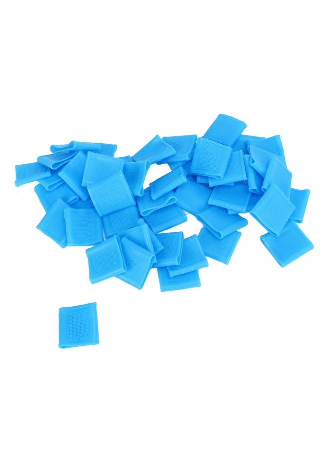 50Pcs Finger Sleeve Silicone Soft Thin Universal Finger Protector Instrument Accessories Sky Blue