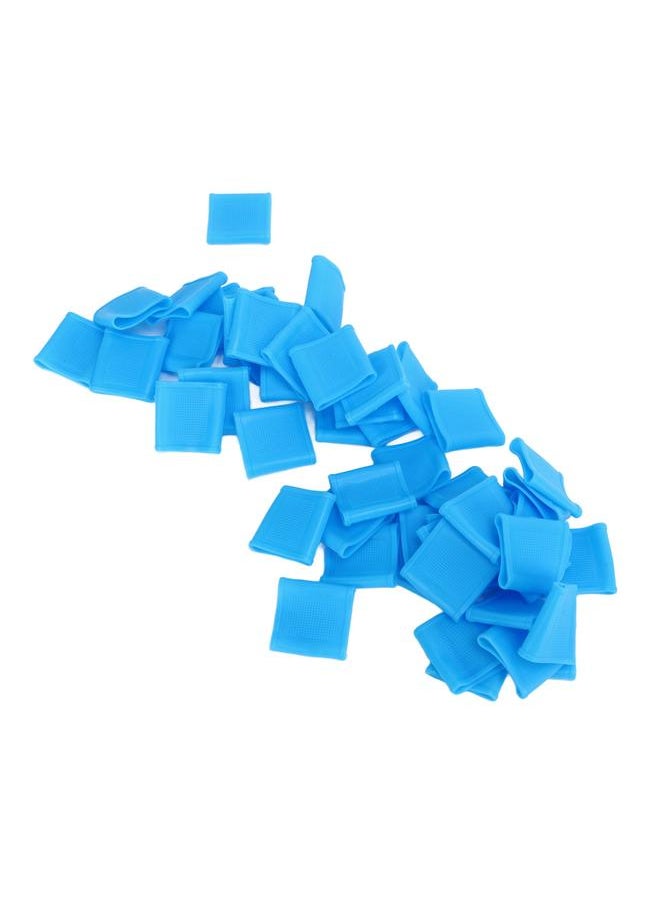 50Pcs Finger Sleeve Silicone Soft Thin Universal Finger Protector Instrument Accessories Sky Blue