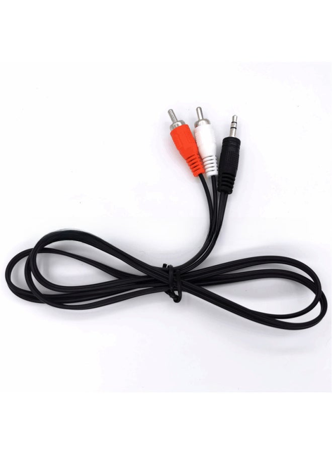 Spot 3.5mm Audio Line 1-2 AV Audio Line Audio Line Earphone Line 3.5 To Double Lotus Audio Line-Color:Graphite Color-Length:5m