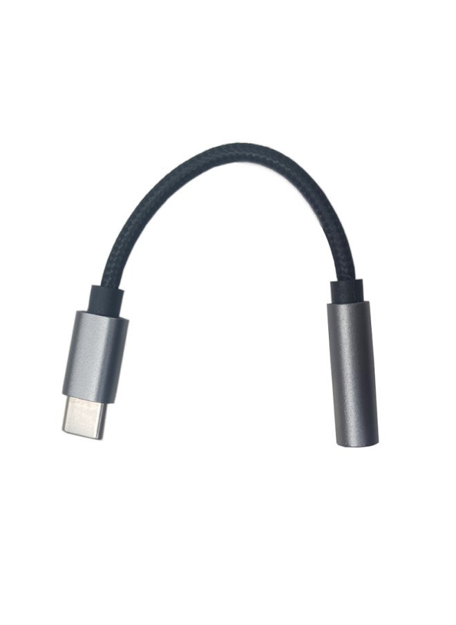 Type-C To 3.5 Digital Audio Headset Adapter For Huawei Samsung Google Phone Adapter-Color:type-c To 3.5 Aluminum Alloy (digital Gray)