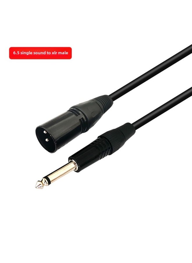 6.5 To Canon Female Audio Cable 6.35 Big Three-core To XLR Balanced Microphone Microphone Microphone Line Mixer Audio Cable-Color:6.35 To Kannon Male-Length:5 M