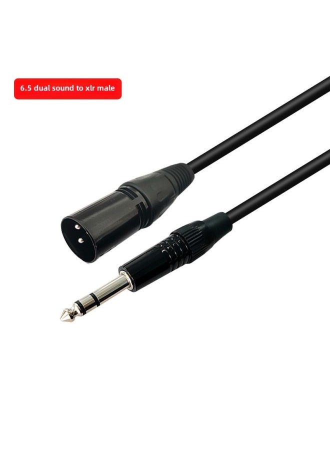 6.5 To Canon Female Audio Cable 6.35 Big Three-core To XLR Balanced Microphone Microphone Microphone Line Mixer Audio Cable-Color:6.35 To Kannon Male (Stereo)-Length:8 M