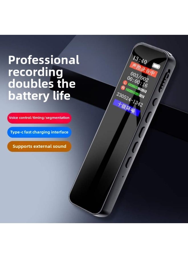 Recording Pen Portable Professional High Definition Noise Reduction Artifact Large Capacity Students Use Super Long Standby Lawyers In Class-Body Color:Official Flagship Version 128g Memory Card [without Headphones]-Memory Capacity:Other/other