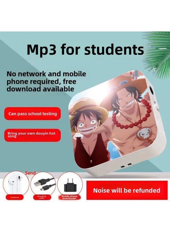 Direct Students Listen To Songs Outside The Mini Portable Player High School Students English Popular Songs Walkman-Body Color:【one Piece】-Memory Capacity:External + Full Set Of Accessories + 16g Memory Card