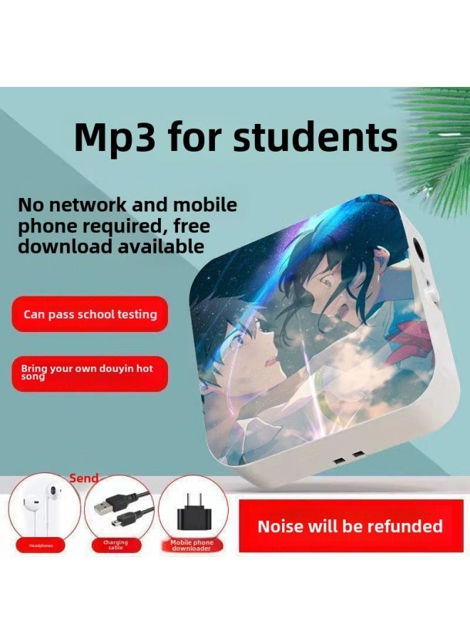 Direct Students Listen To Songs Outside The Mini Portable Player High School Students English Popular Songs Walkman-Body Color:【your Name】-Memory Capacity:External + Full Set Of Accessories + 16g Memory Card