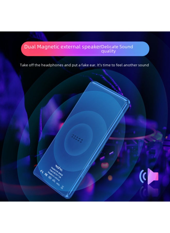 M9 Flagship Edition Bluetooth Portable Mp5 Mp6 Full Screen Touch Mp3 Mp4 Player Digital Computer/mp4 Student Version-Body Color:Miss You Black-Memory Capacity:8GB