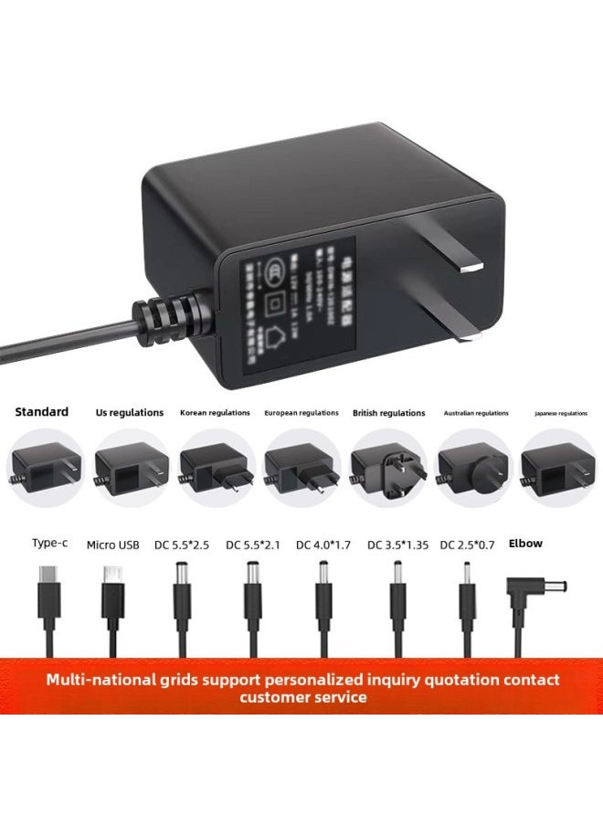 DC12v Power Supply Small Household Appliances Side Plug Power Adapter In The United States, And Britain 12v2a/3a/4a/5a/6a Power Supply-Color:12v1a/12w-Specifications:British Standard Dc 5.5*2.5