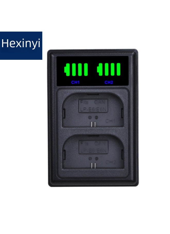 Lp-e6 Camera Charger Vertical Double Charging E10 W126 E12 E17 2l El14 Fw50 Digital Computer Accessories-Color:AHDBT-401
