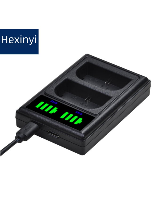 Lp-e6 Camera Charger Vertical Double Charging E10 W126 E12 E17 2l El14 Fw50 Digital Computer Accessories-Color:AHDBT-401