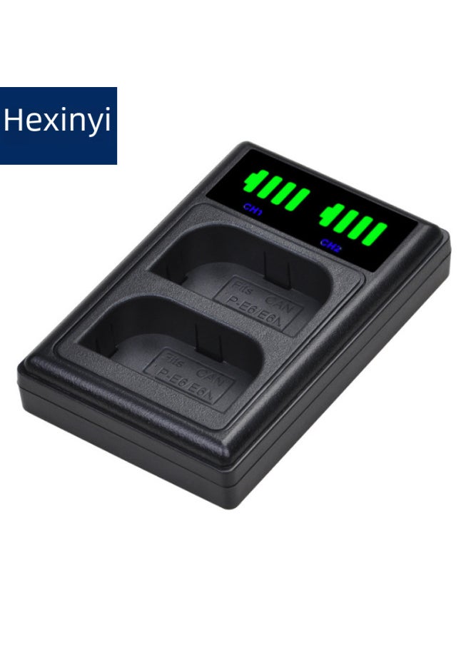 Lp-e6 Camera Charger Vertical Double Charging E10 W126 E12 E17 2l El14 Fw50 Digital Computer Accessories-Color:AHDBT-401