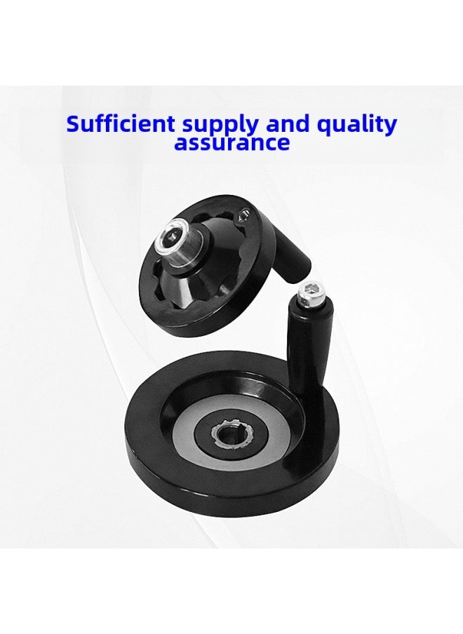 Black Bakelite Top Silk Back Wave Handwheel Rotating Handle Type 63/80/100/125/160/200-Color:Outer Diameter 200*hole 18 Top Wire
