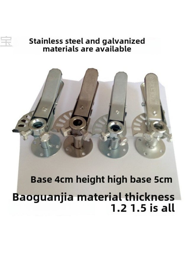 Galvanized 304 Stainless Steel Regulating Valve Handle Manual Air Volume Regulating Valve Actuator Air Valve Pressure Nozzle Turbine-Color:1.2 Thick Galvanized Handle + 4cm Base + Screws
