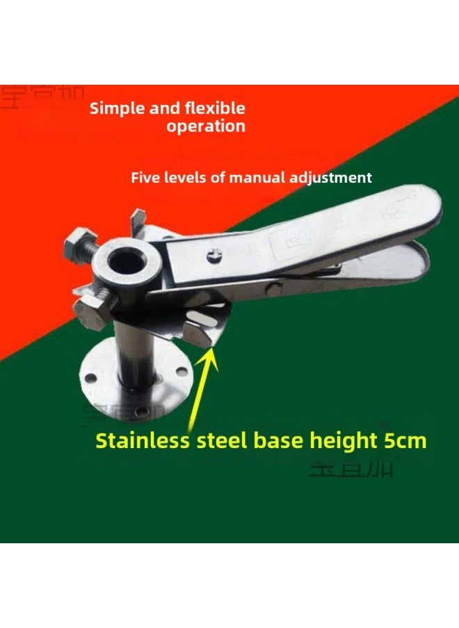 Galvanized 304 Stainless Steel Regulating Valve Handle Manual Air Volume Regulating Valve Actuator Air Valve Pressure Nozzle Turbine-Color:1.2 Thick Galvanized Handle + 4cm Base + Screws