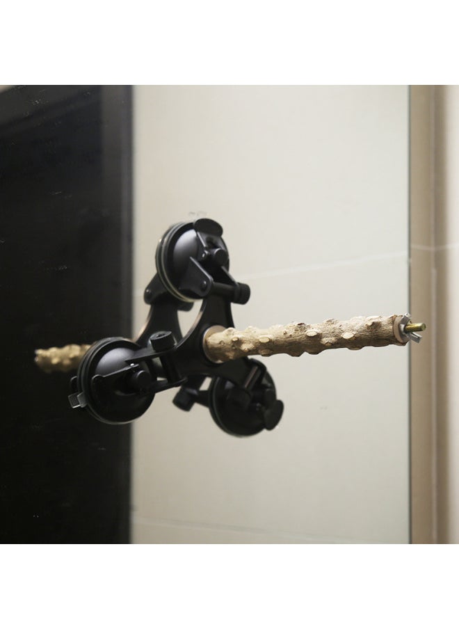 Parrot Bird Air Stand Sucker Zanthoxylum Bungeanum Stand Rod Stand Bar Grinding Claw Stand Stick Platform Xuanfeng Tiger Skin Peony-Color:Zanthoxylum Bungeanum Tripod Sucker Station Rod 20cm