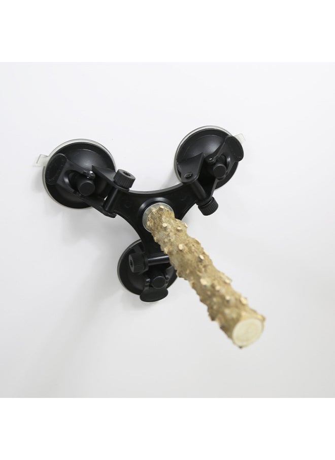 Parrot Bird Air Stand Sucker Zanthoxylum Bungeanum Stand Rod Stand Bar Grinding Claw Stand Stick Platform Xuanfeng Tiger Skin Peony-Color:Zanthoxylum Bungeanum Tripod Sucker Station Rod 20cm