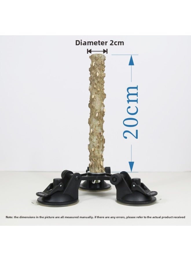 Parrot Bird Air Stand Sucker Zanthoxylum Bungeanum Stand Rod Stand Bar Grinding Claw Stand Stick Platform Xuanfeng Tiger Skin Peony-Color:Zanthoxylum Bungeanum Tripod Sucker Station Rod 20cm
