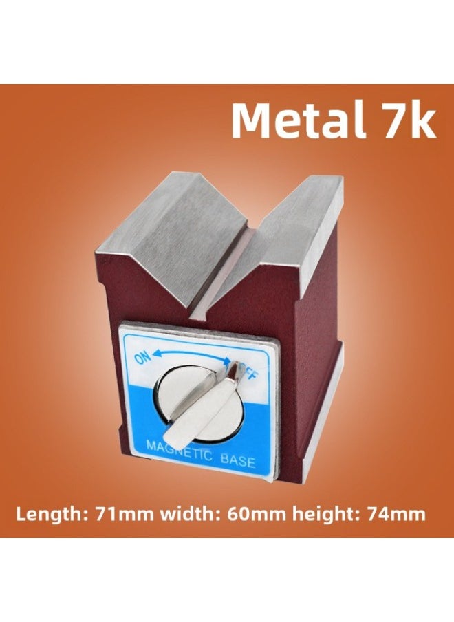 Switch Type Magnetic Seat Wire Cutting Strong Magnetic Seat Strong Magnetic Magnetic Table V Magnet Seat Triangular Table 6T12T-Color:Metal Switch 7k