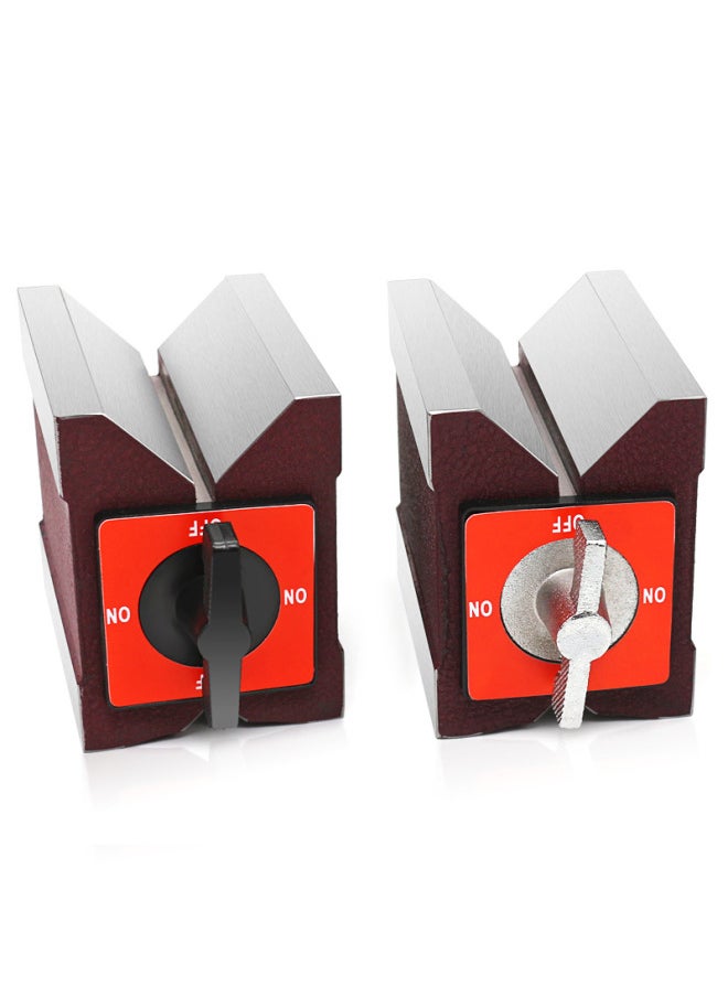 Switch Type Magnetic Seat Wire Cutting Strong Magnetic Seat Strong Magnetic Magnetic Table V Magnet Seat Triangular Table 6T12T-Color:Metal Switch 7k