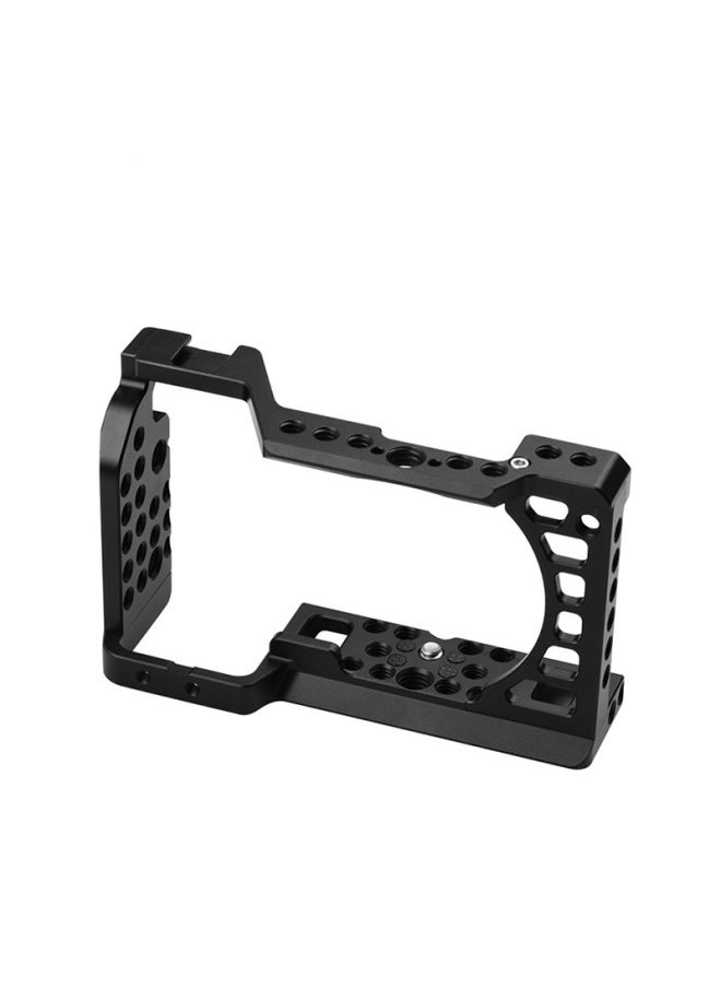 Quick Release Rabbit Cage For Sony A6400 A6500 A6300 DSLR Cameras Lightweight Portable Aluminum Alloy Photography Accessory-Color:wooden Handle