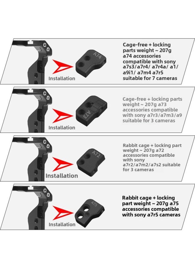 Suitable For A7M4 Camera Rabbit Cage A7R5 Micro Single Live Photography Vertical Tripod A7M3 Accessories-Color:A7m4 Series Model