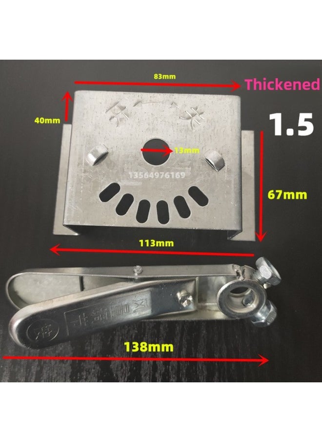 Galvanized 304 Stainless Steel Regulating Valve Handle Manual Air Volume Regulating Valve Actuator Air Valve Pressure Nozzle Turbine-Color:Galvanized Handle + Square Base 1.5 Thick + Screws