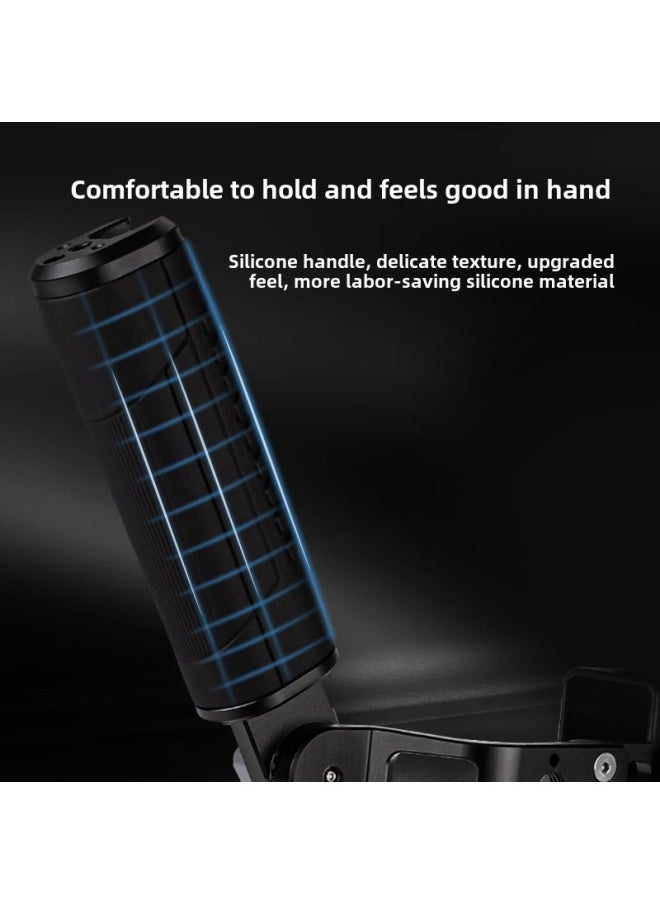 SLR Camera Shooting Stabilizer Handheld Folding U-shaped DV Portable Hot Shoe Anti-shake Stabilizer Fill Light Bracket-Color:U-shaped Single Hot Shoe + Hot Shoe Gimbal + Mobile Phone Clip + Adapter + Screw