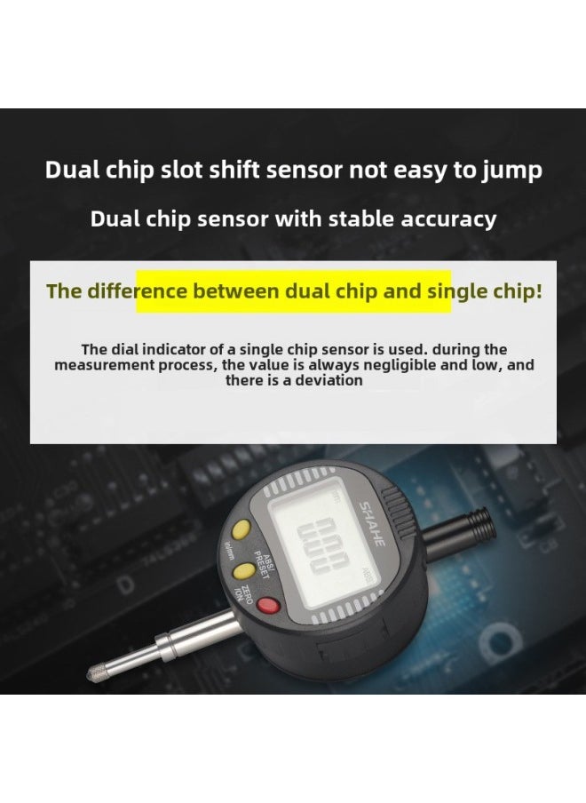 Sanhe Digital Dial Indicator High Precision 0.0010-12.7 Mm25.4 50 Altimeter Gauge Measuring Instrument-Color:Led Display Box Connected To Computer Data Cable