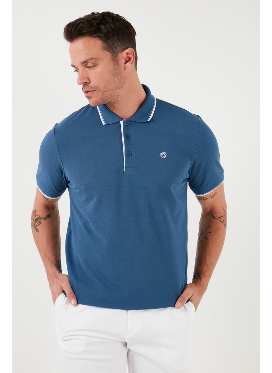 Cotton Buttoned Slim Fit Polo T Shirt Men's Polo T Shirt 5902118